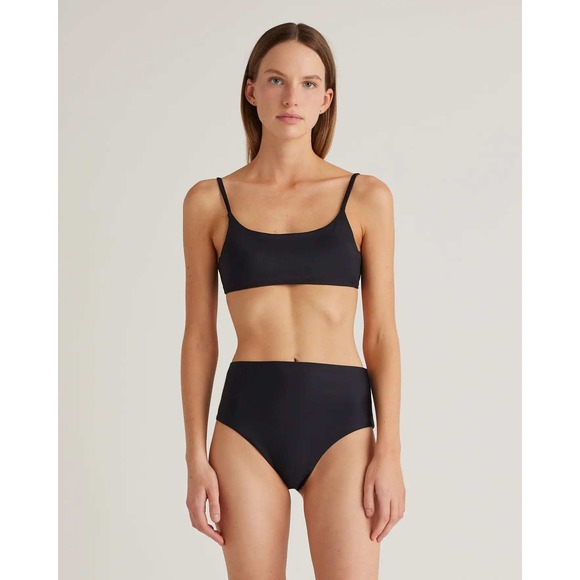 Quince Other - Quince Black Scoop Neck Bikini Top NWT Size Small‎ pool vacation beach